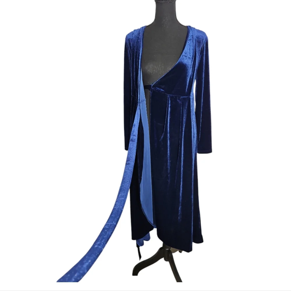 WOMEN'S VELVET WRAP DRESS